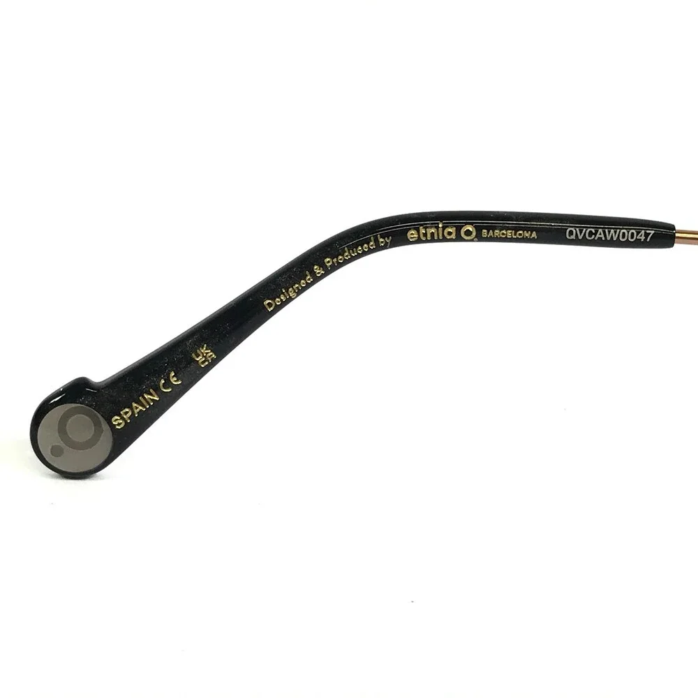 Etnia Barcelona Eyeglasses Frame STOA BKBZ Black Bronze Round Wire Rim 49-19-138